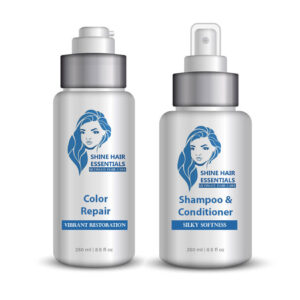 Shine Hair Essentials Color Repair Serum & 2-in-1 Shampoo & Conditioner Combo x10 Bottles of Each